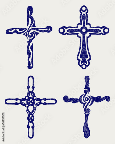 Religious cross design collection