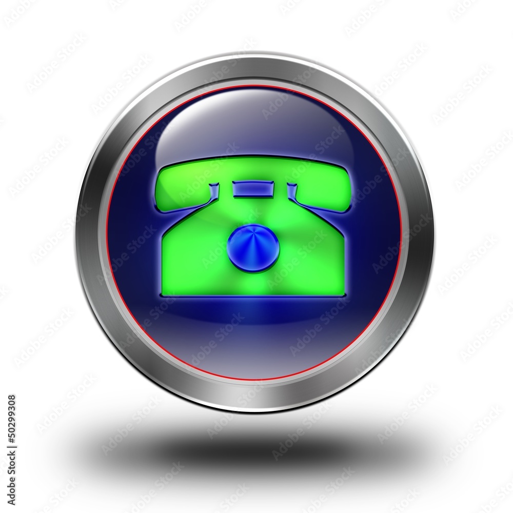 Phone Glossy metallic buttons #04 - obrazy, fototapety, plakaty 