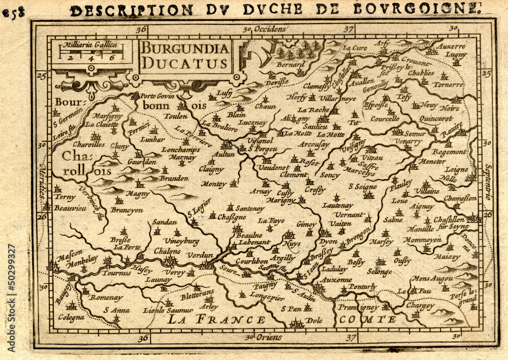 Naklejka premium Old map