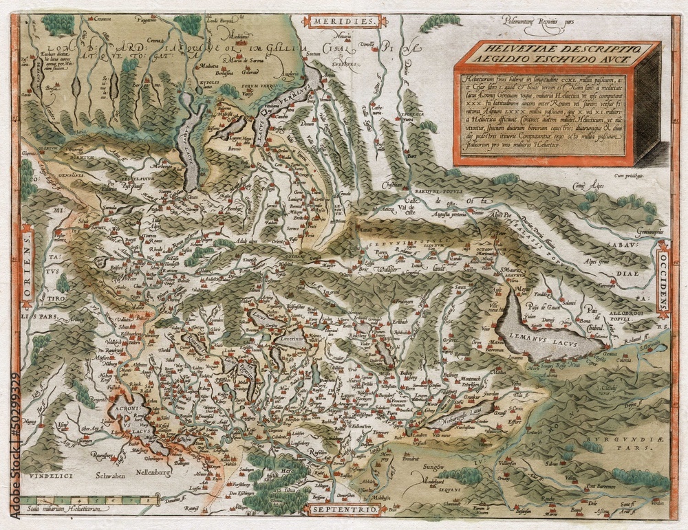 Naklejka premium Old map