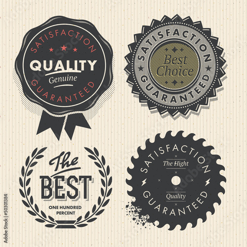 Set premium quality and guarantee labels, vector Eps10 image.