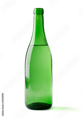 bottle of wine isolated on a white background, clipping path
