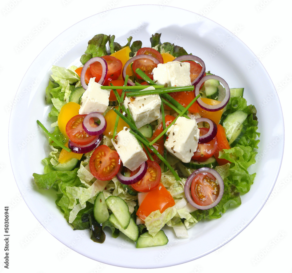 Salad with feta cheese. Salad with feta cheese.