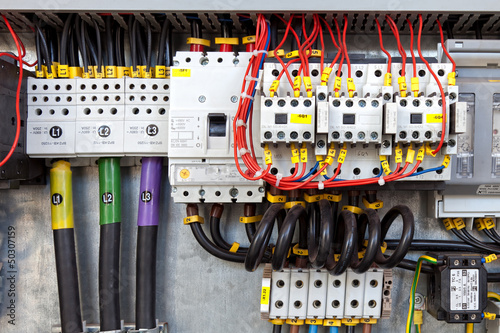 Obraz na płótnie Electrical control panel w salonie