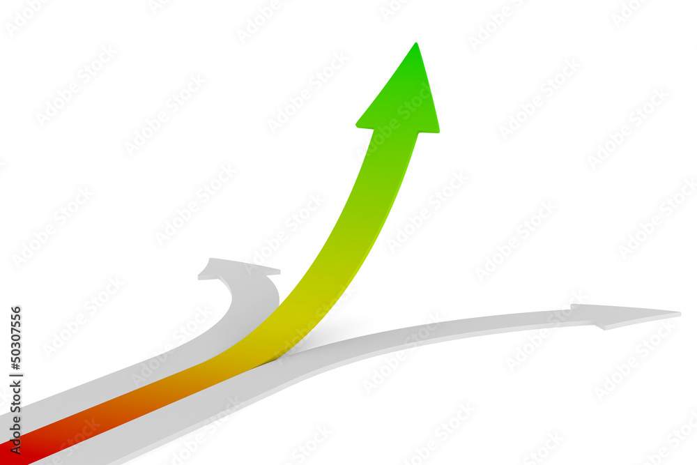 Movement direction to success. Isolated 3D image Movement direction to success. Isolated 3D image