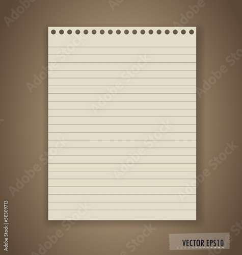 Paper, ready for your text. Vector illustration.