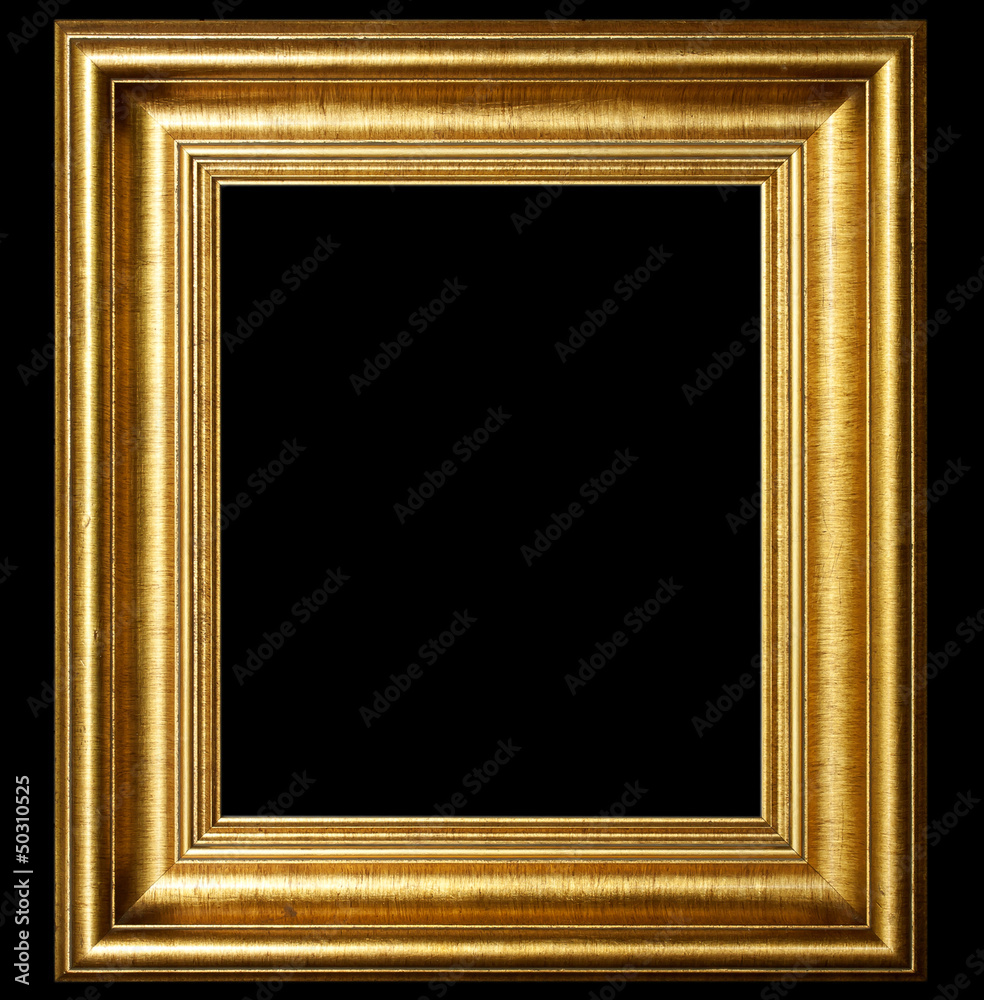 Gold frame. Gold frame.