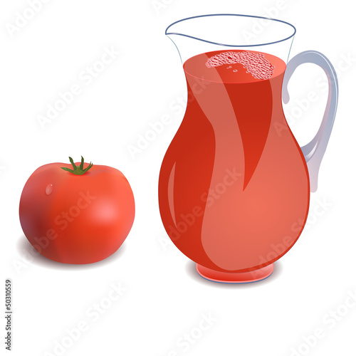 A  jug of tomato juice