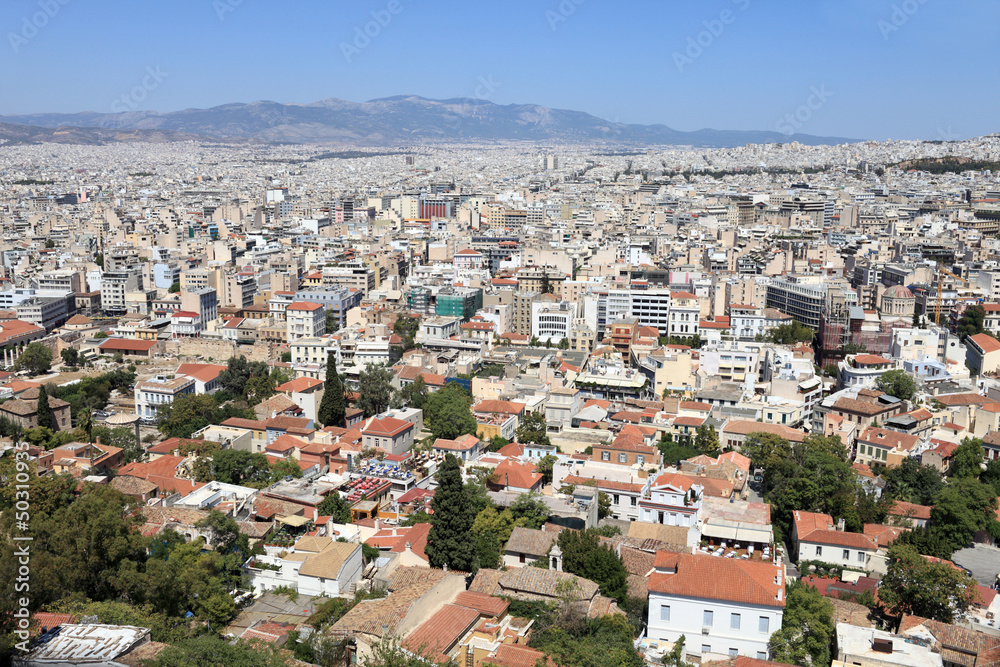 Athens city from acropolis