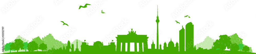 Fototapeta premium Green Skyline Berlin