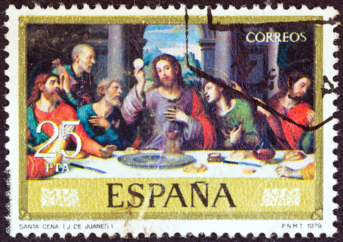 "The Last Supper" painting by J. de Juanes (Spain 1979)