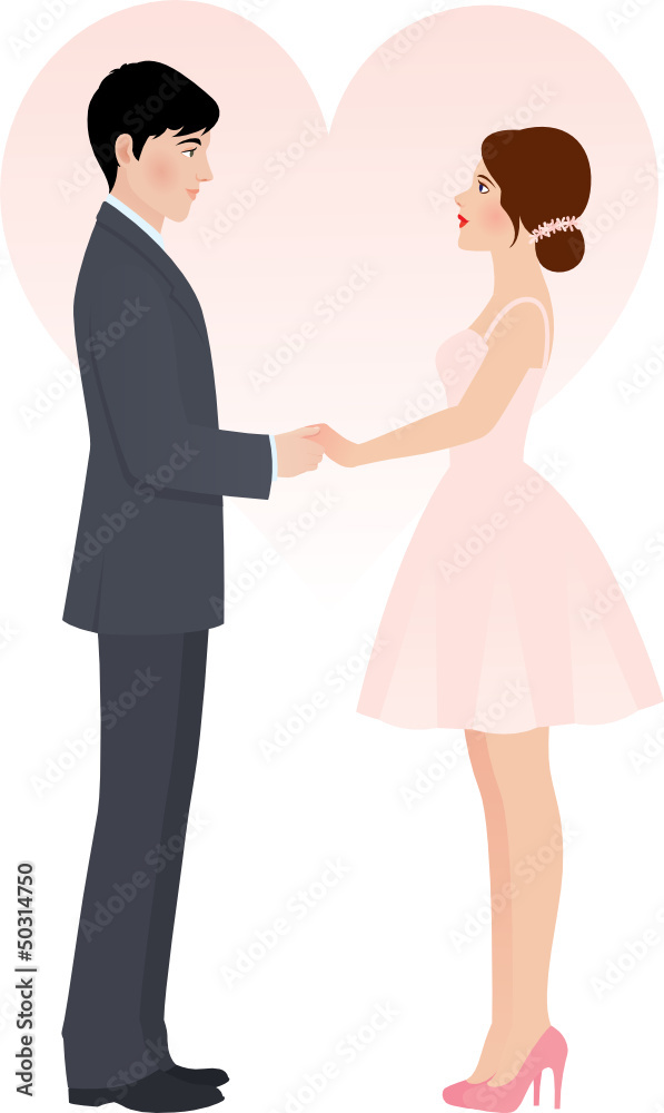 Bride and groom holding hands Bride and groom holding hands