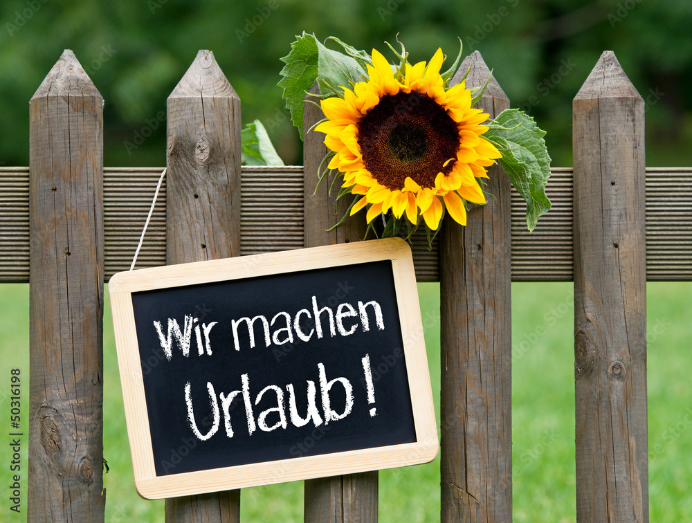 Wir machen Urlaub ! StockFoto Adobe Stock