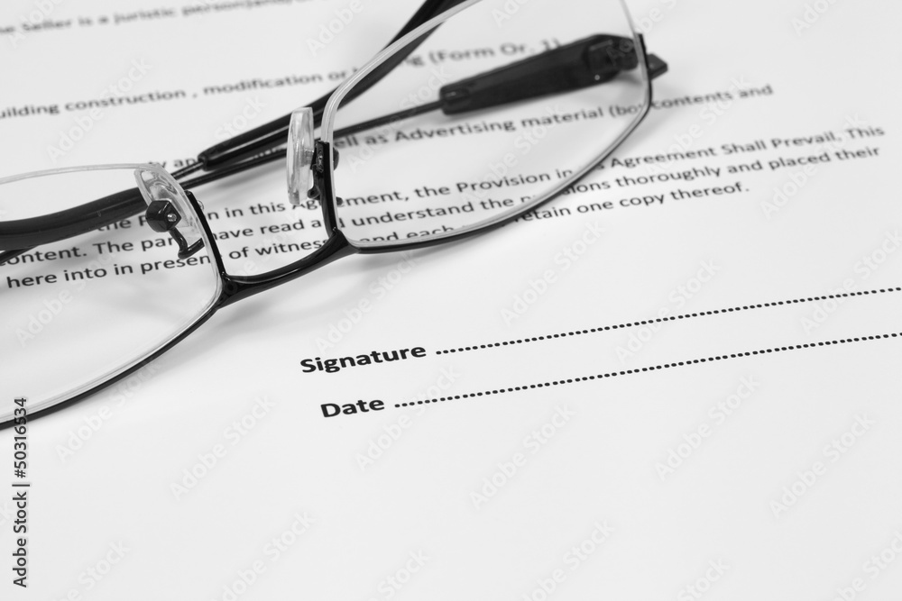 Signing the contract