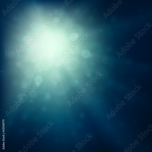 Blue burst - abstract lights background