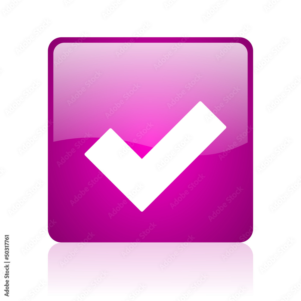 accept violet square web glossy icon accept violet square web glossy icon