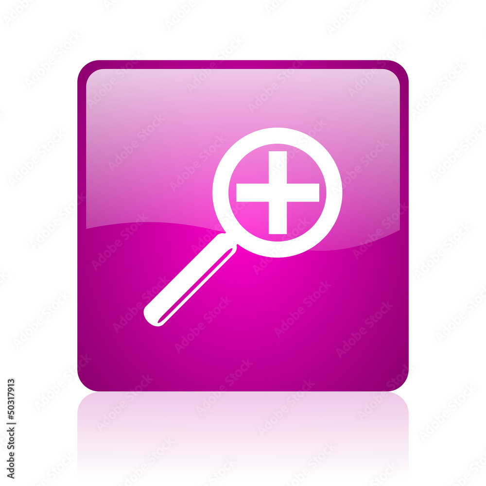magnification violet square web glossy icon magnification violet square web glossy icon