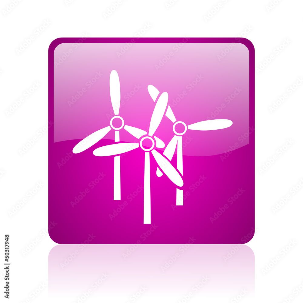 windmill violet square web glossy icon windmill violet square web glossy icon