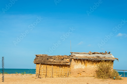 Mud Hut on a Beach photo