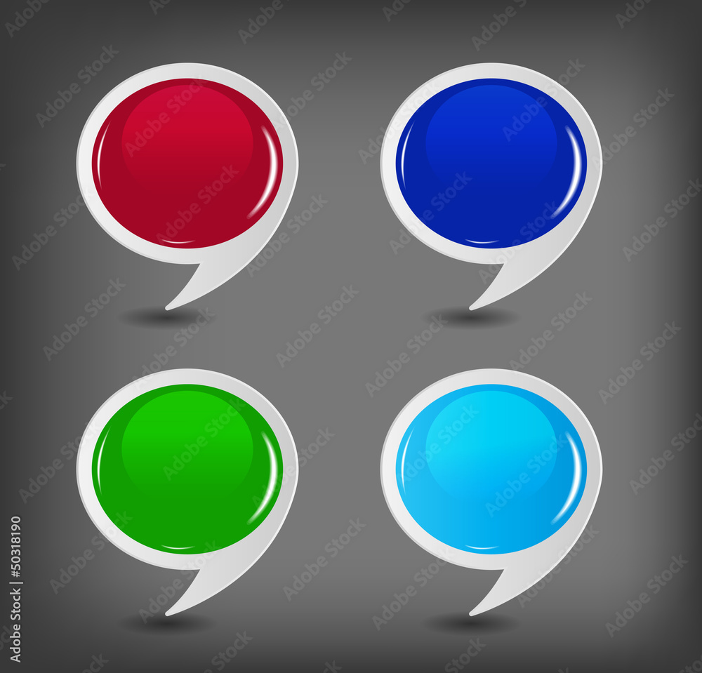 Speech bubbles set vector illustration