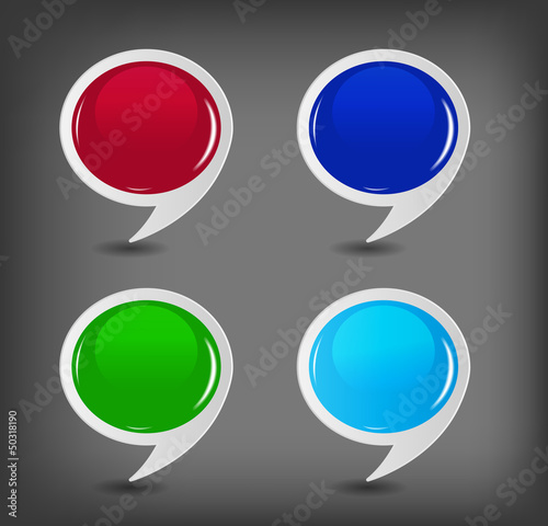 Speech bubbles set vector illustration