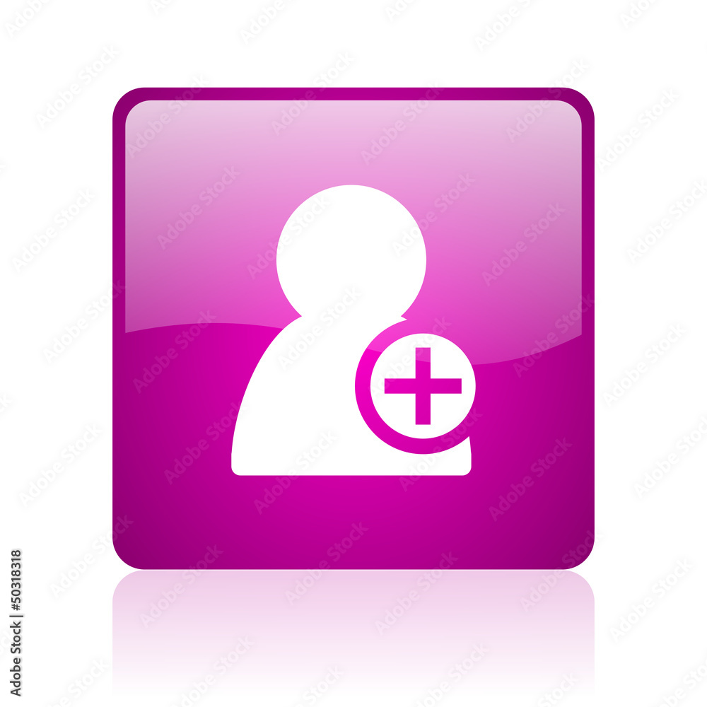 add contact violet square web glossy icon add contact violet square web glossy icon