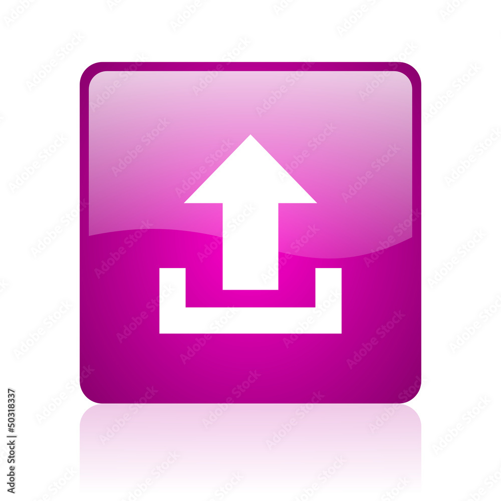 upload violet square web glossy icon upload violet square web glossy icon