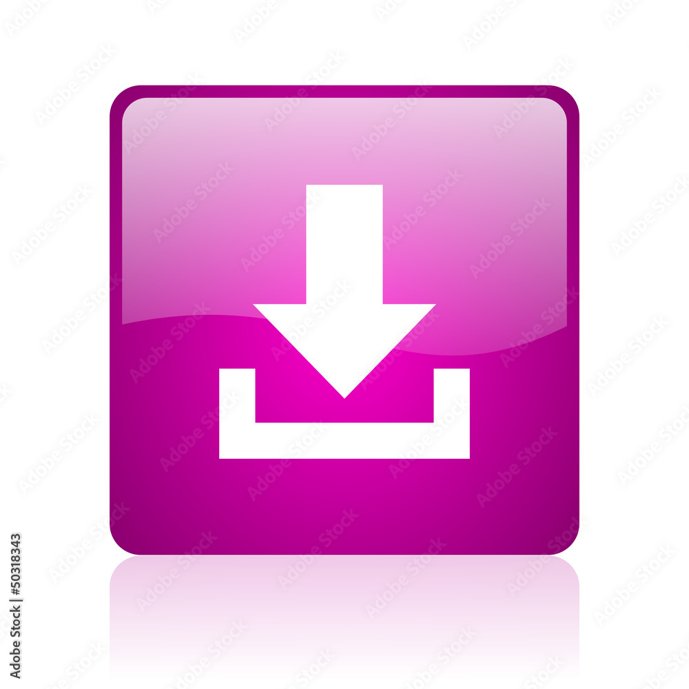 download violet square web glossy icon