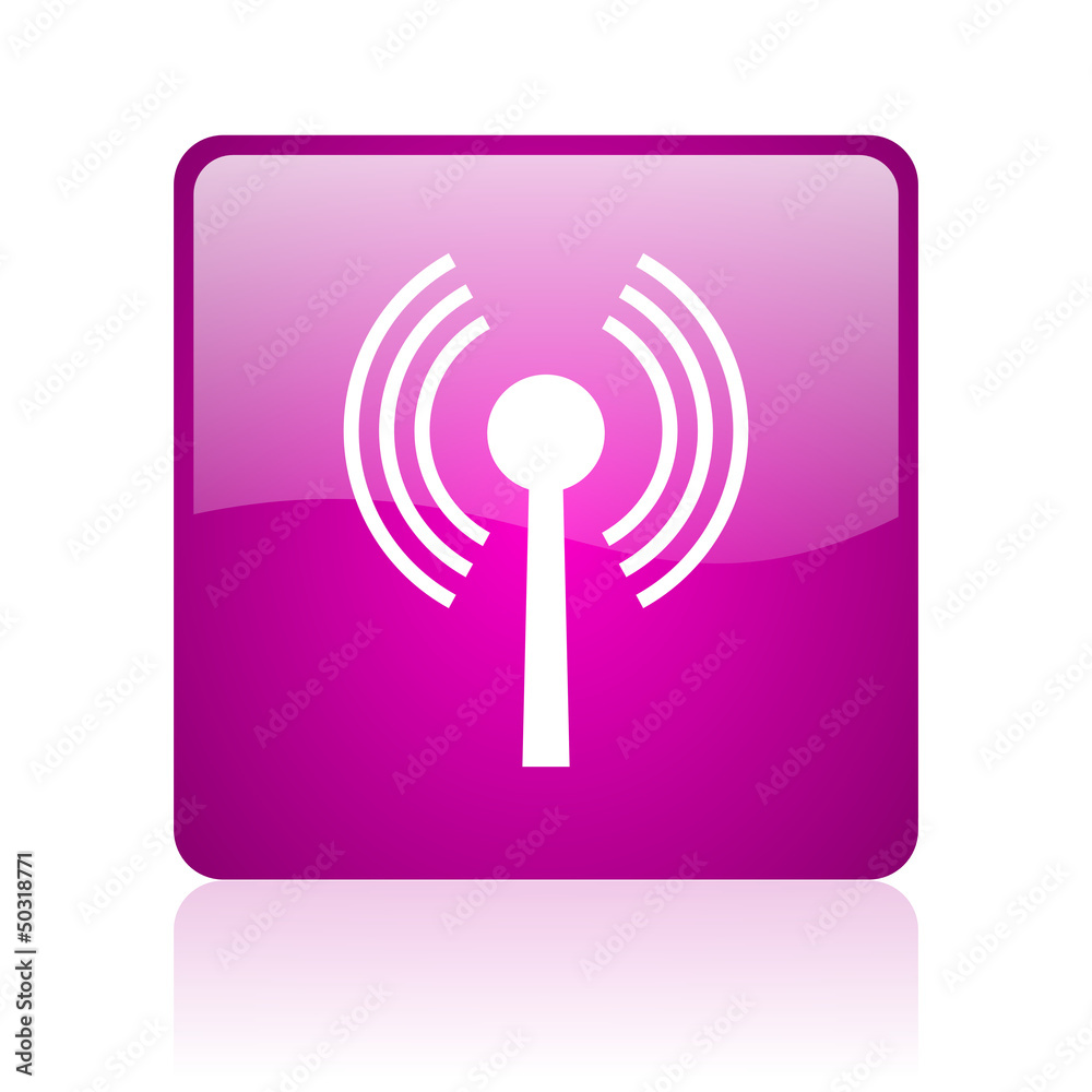 wifi violet square web glossy icon wifi violet square web glossy icon
