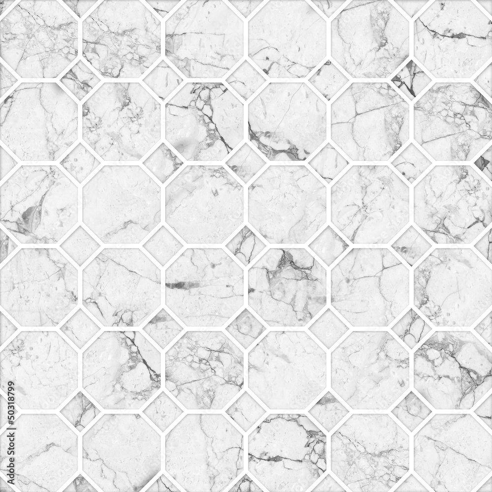Fototapeta premium White mosaic marble texture.(High.Res.)