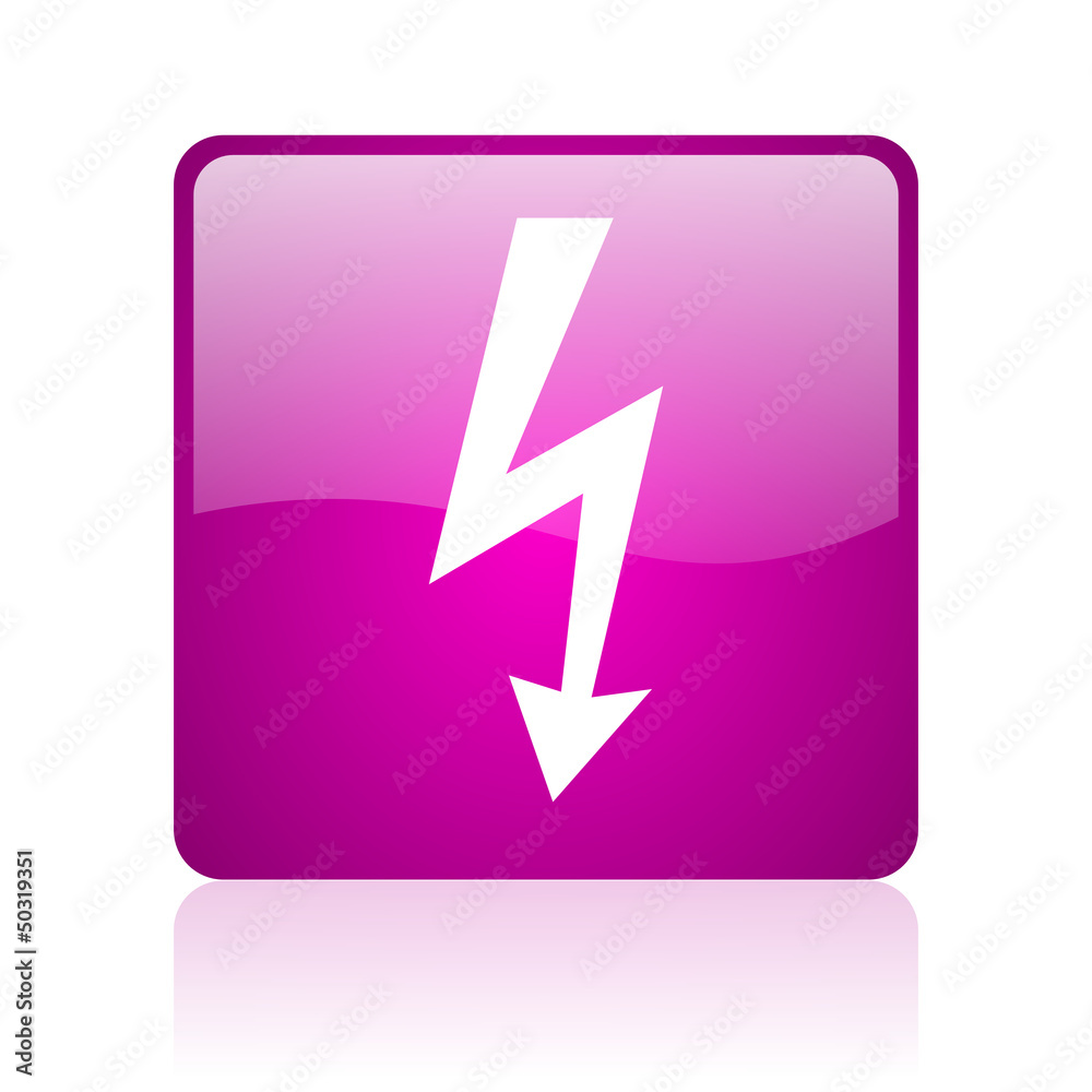lightning violet square web glossy icon lightning violet square web glossy icon