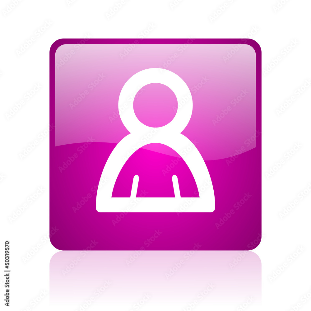 account violet square web glossy icon account violet square web glossy icon