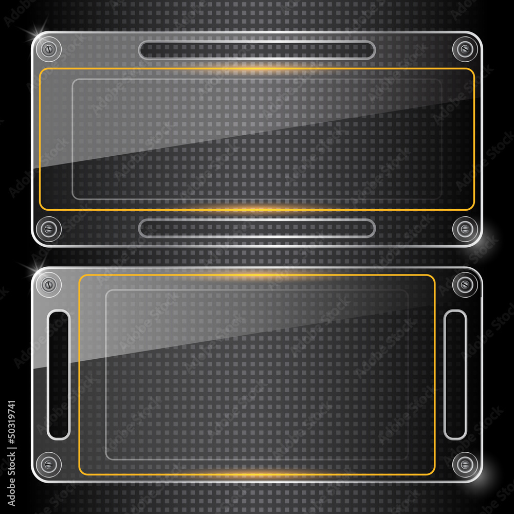 Abstract vector background with glass banners Abstract vector background with glass banners