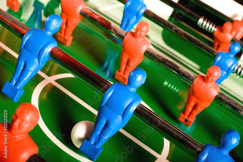 Foosball game close-up