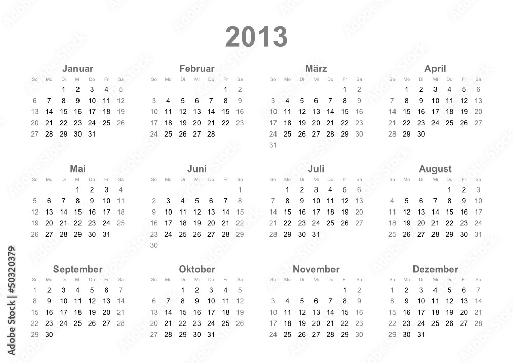 Naklejka calendar