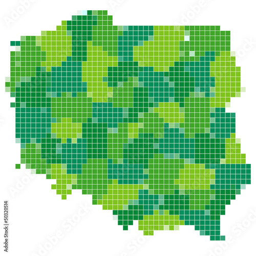 ポーランド 地図 モザイク
