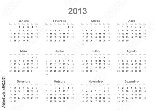 calendar 2013