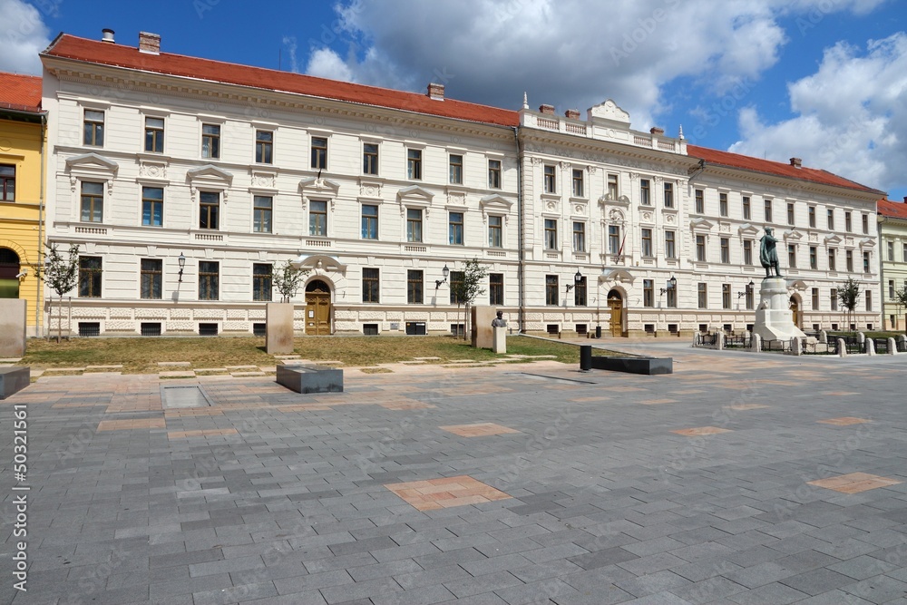 Pecs, Hungary - municipal building at Kossuth Square
