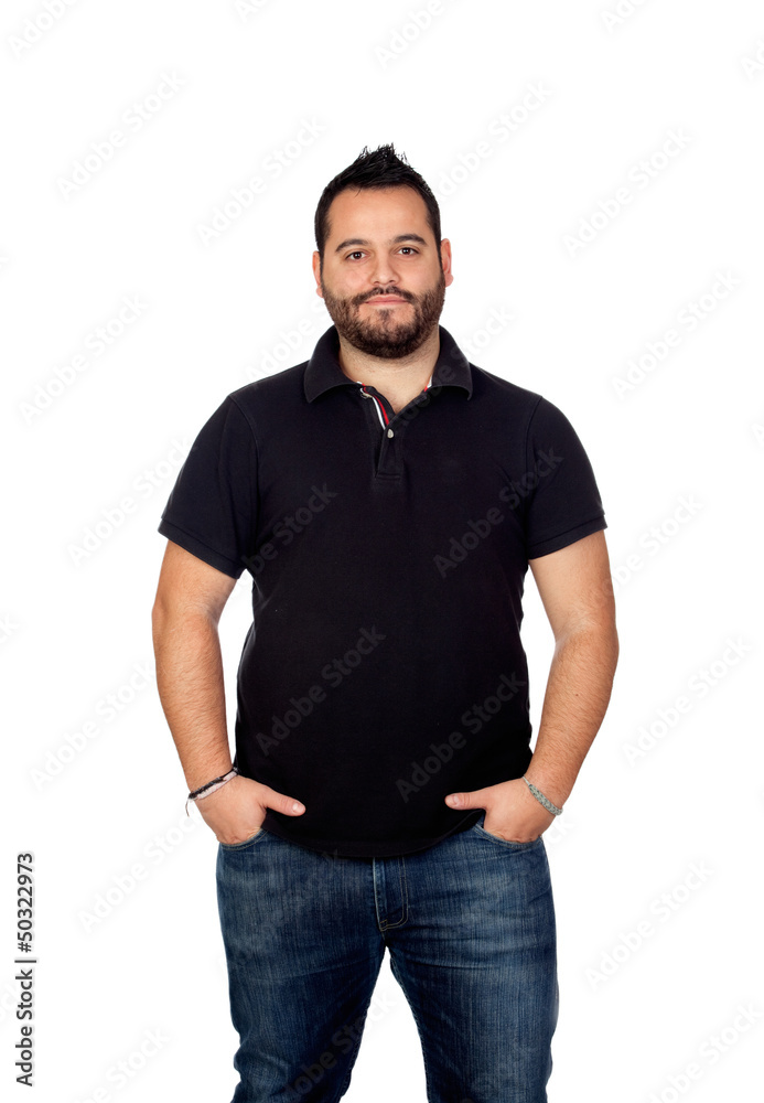 Fototapeta premium Bearded young men in black