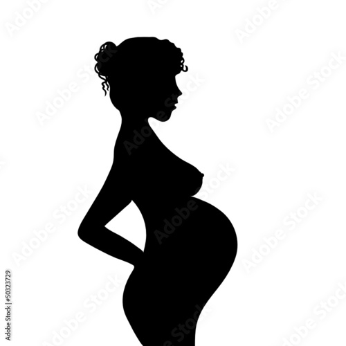 Schwangere Frau Silhouette