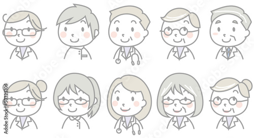 お医者さん・看護師さん（老若男女）