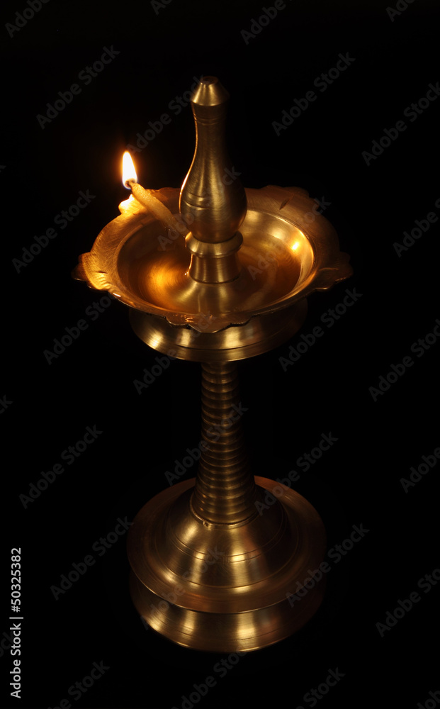 Traditional Indian Oil Lamp Stock Photo | Adobe Stock