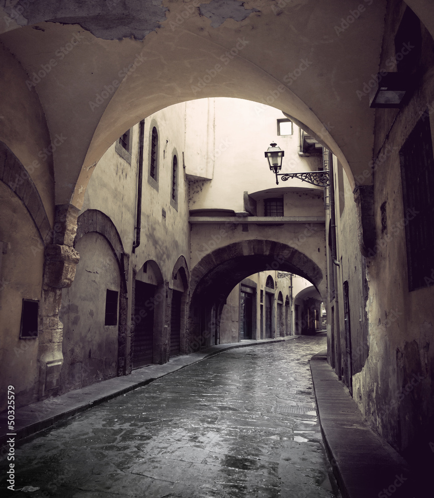 Narrow street in Florence
