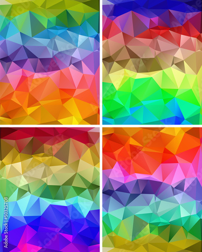 A set of polygonal backgrounds