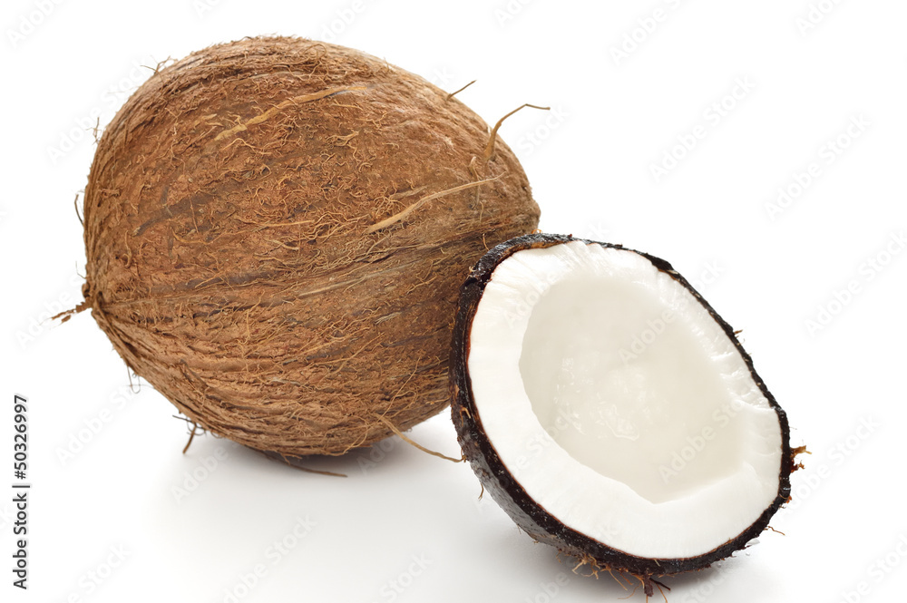 Coconut on white Coconut on white
