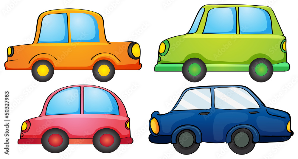 Different designs and colors of a transportation