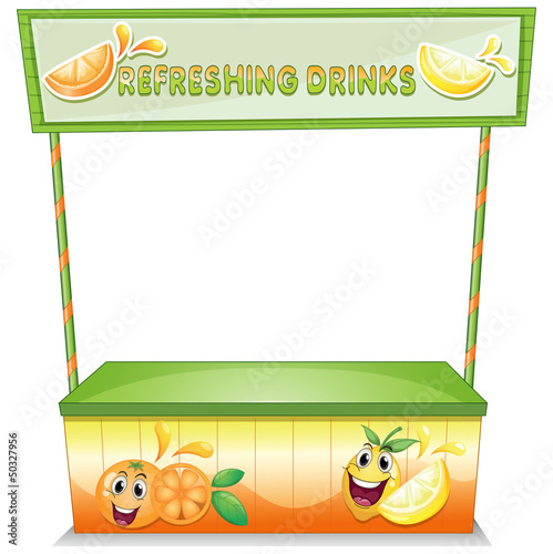A stall for refreshing drinks