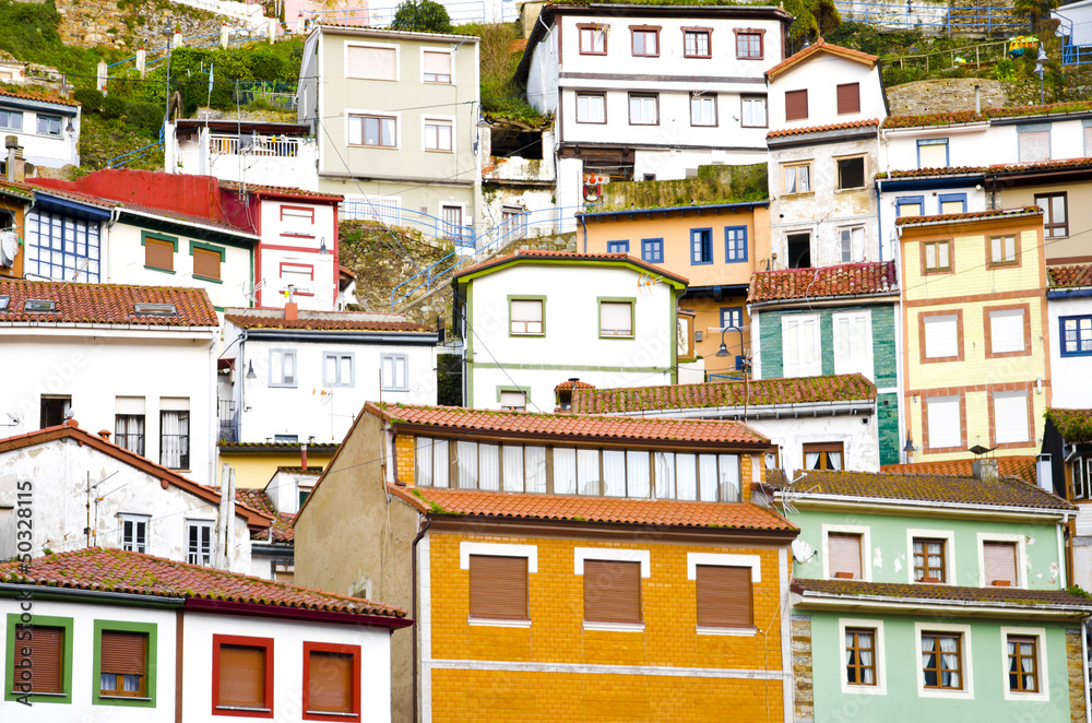 Colorful houses in Cudillero, Spain