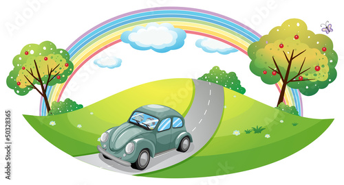 A car running at the road