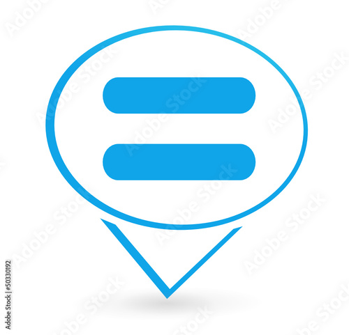 égal sur signet bleu